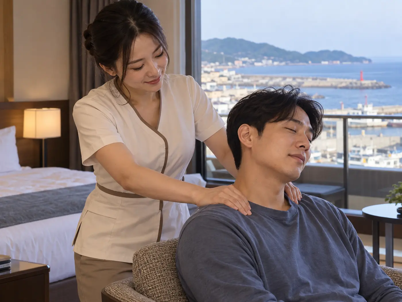 동해 밝은 실내의 휴식