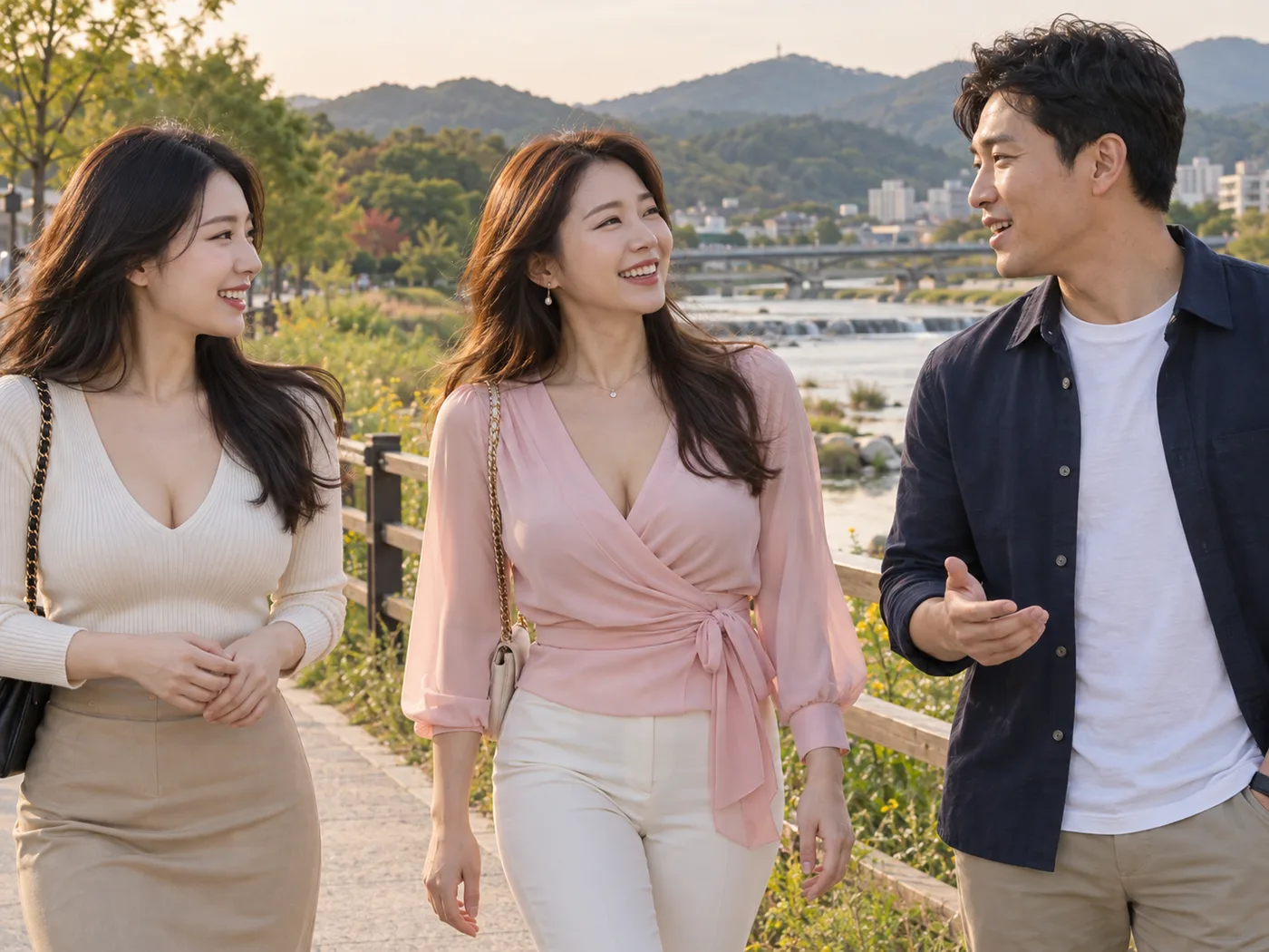 김천 창밖으로 그 지역이 보이는 실내