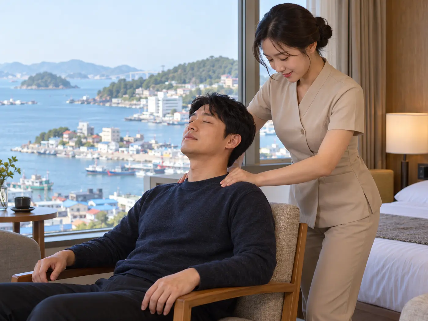 목포 밝은 실내의 휴식