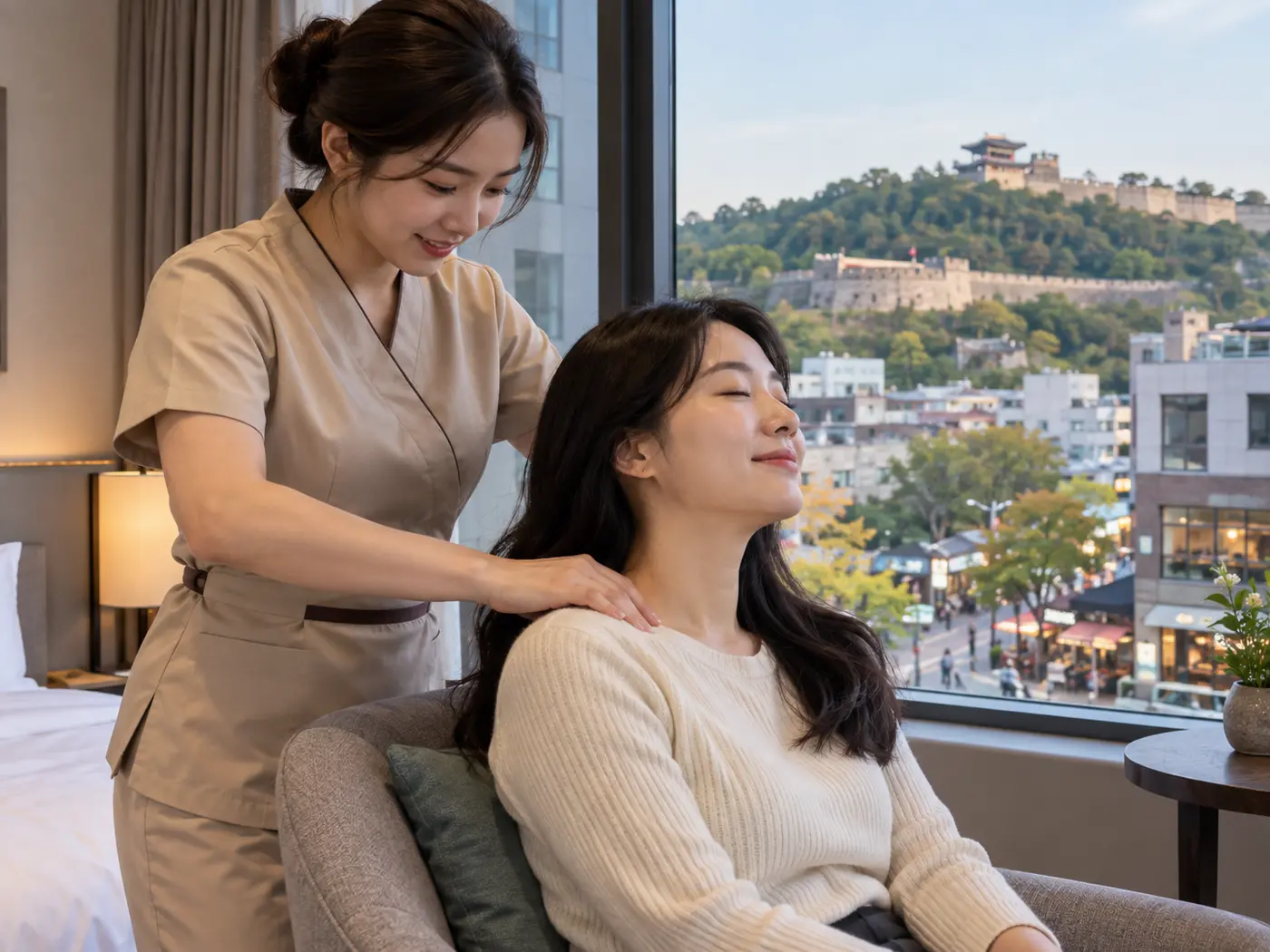 수원 밝은 실내의 휴식