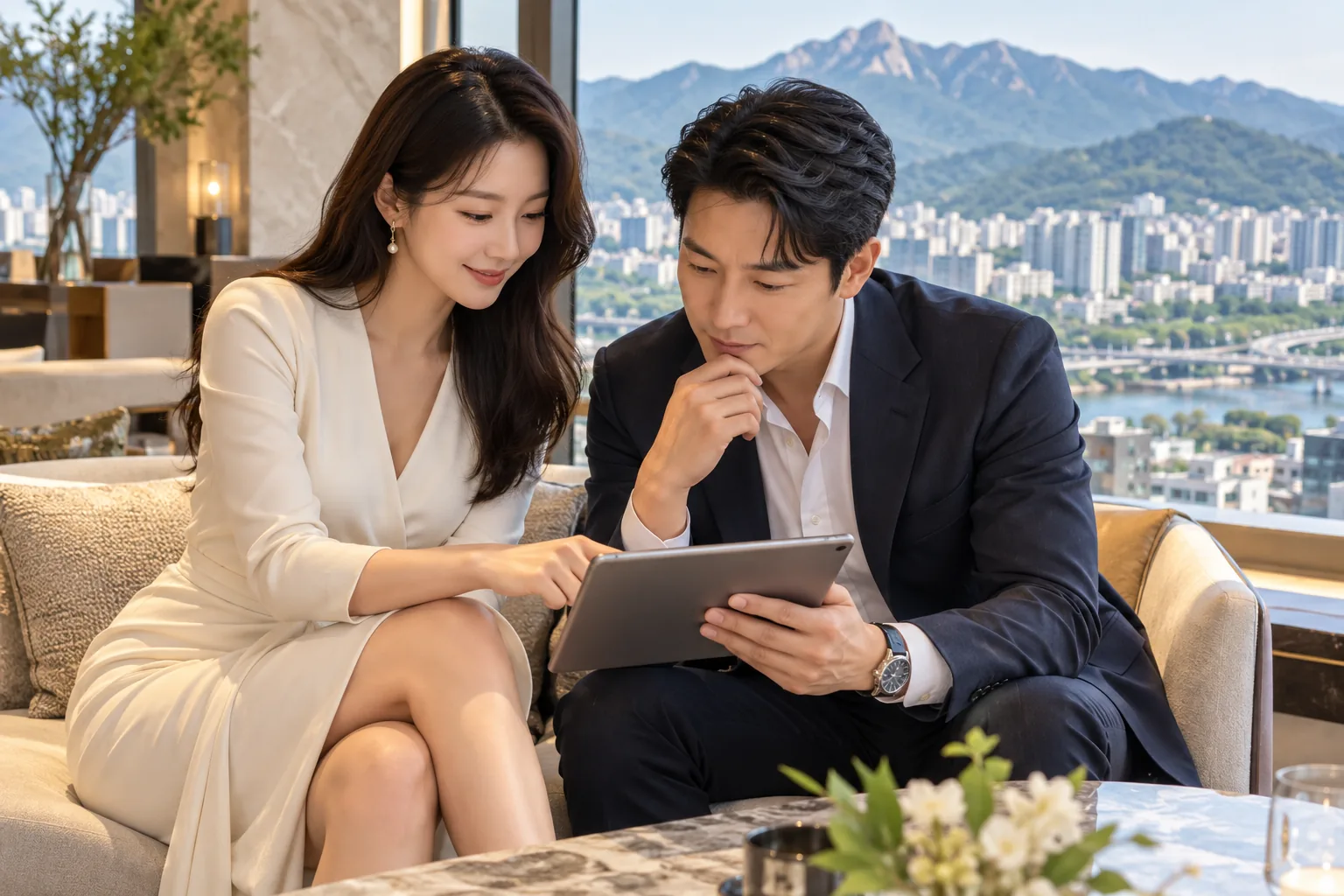 의정부 창밖으로 그 지역이 보이는 실내